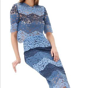 Sandro Jonas Blue Lace Top